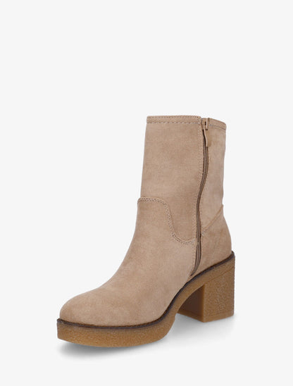 Bottines classiques en suédine - Beige foncé - 3