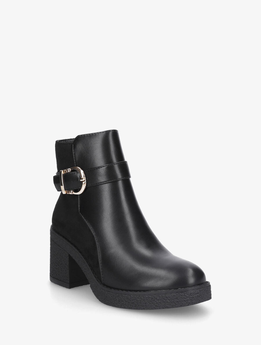 Bottines bi-matière - Noir - 2