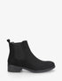 Bottines élastiquées en suédine - Noir - 5