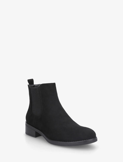 Bottines élastiquées en suédine - Noir - 2