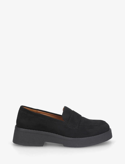 Mocassins classiques en suédine - Noir - 1