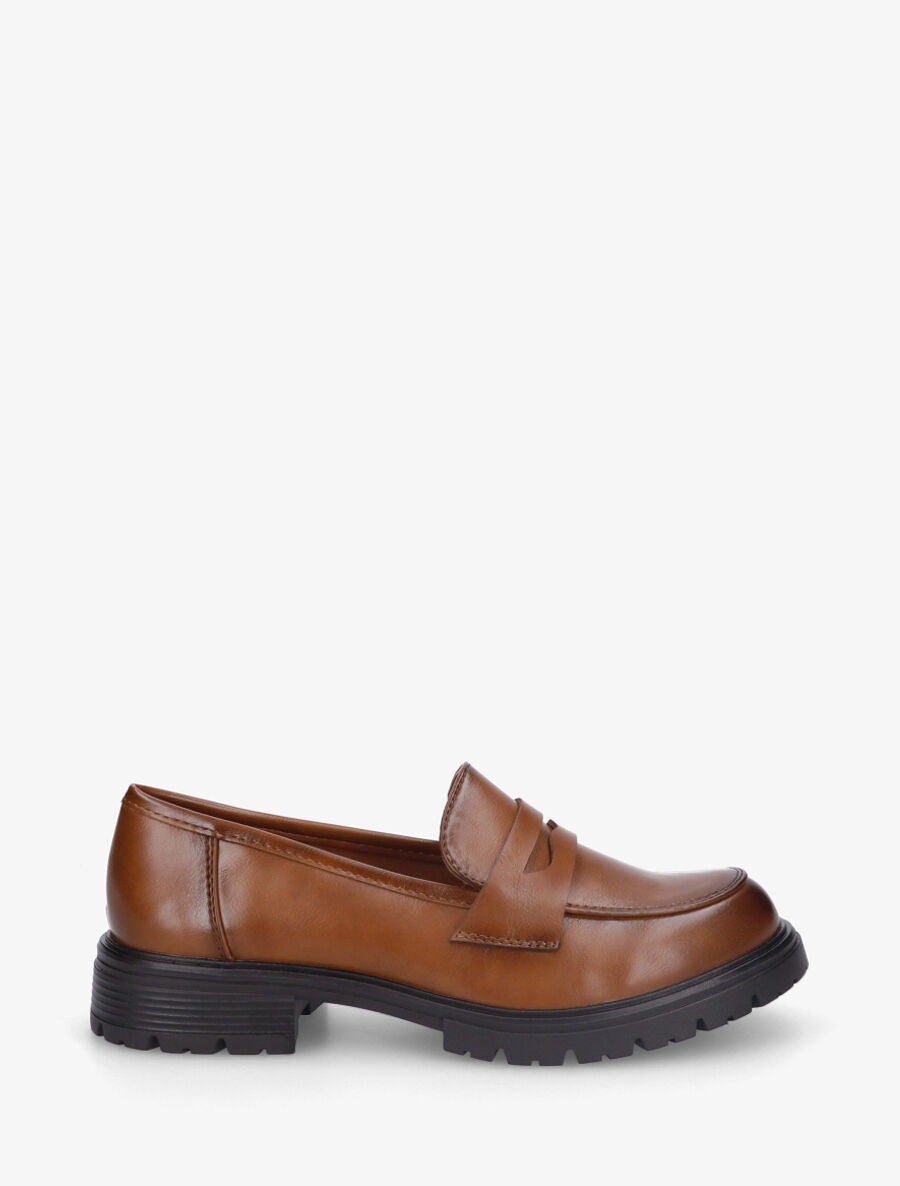 Mocassins classiques en simili - Camel - 1