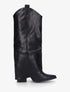 Bottes à talon effet pantalon - Noir - 5
