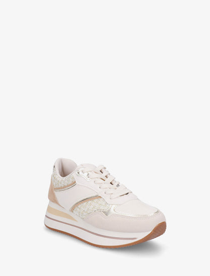 Baskets compensées fantaisies - Beige - 2