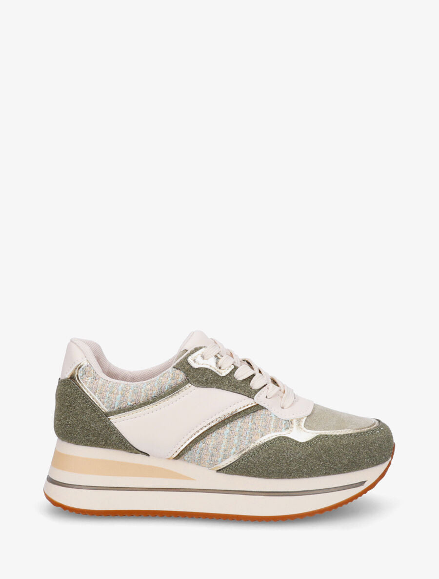 Baskets compensées fantaisies - Kaki - 5