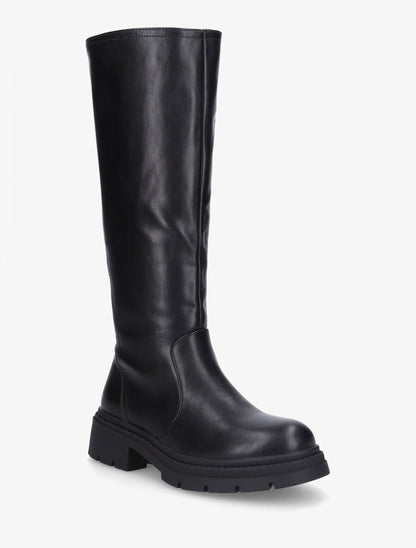 Bottes en simili à bande élastiquée - Noir - 2