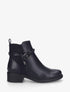 Bottines unies bi-matière - Marine - 1