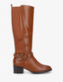 Bottes élastiquées en simili - Camel - 1