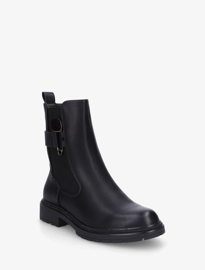 Bottines à empiècement métallique - Noir - 2