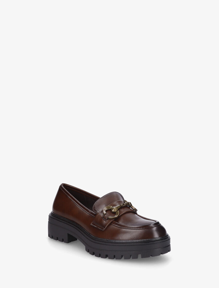 Mocassins à brides stylisées - Marron - 2