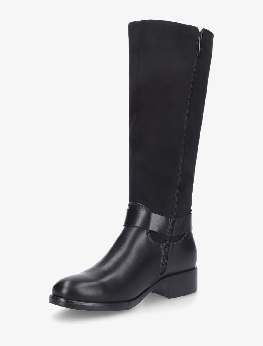 Bottes bimatière à ceinturon - Noir - 3