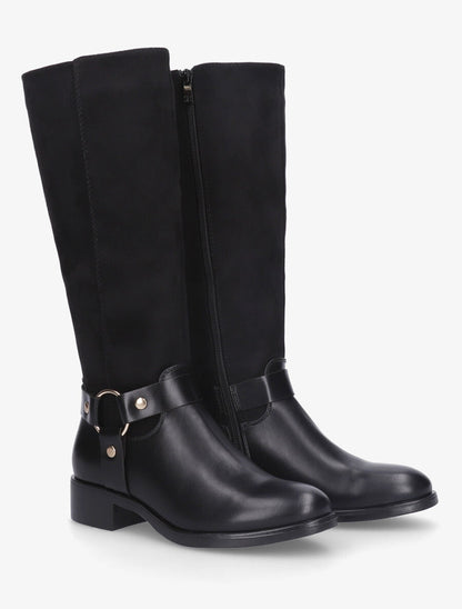Bottes bimatière à ceinturon - Noir - 4