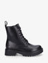 Bottines montantes en simili - Noir - 5