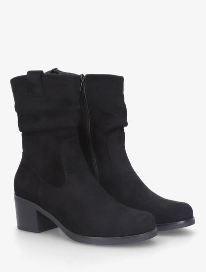 Bottines en suédine classique - Noir - 4