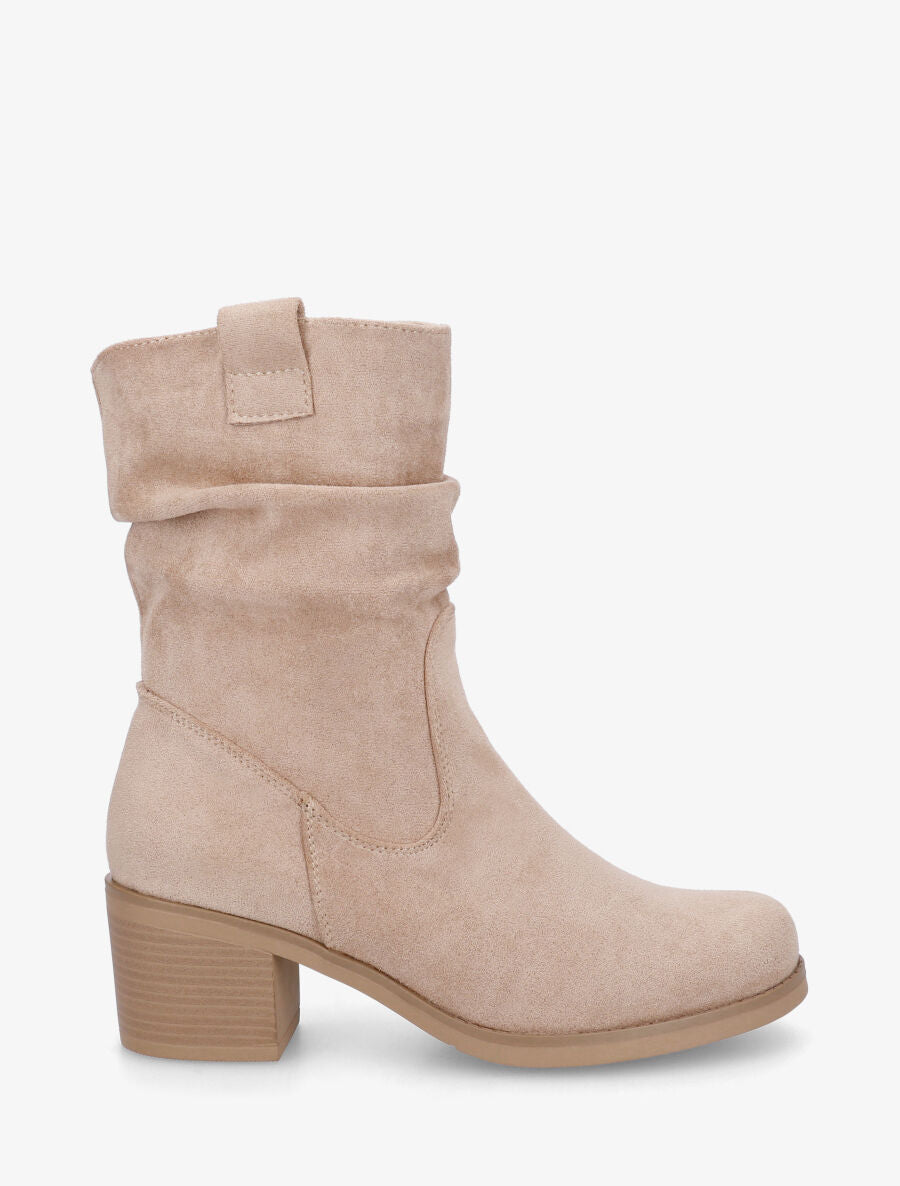 Bottines en suédine classique - Taupe - 5