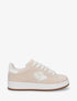 Sneakers en suédine à flocage - Beige - 5