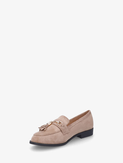 Mocassins unis en suédine - Taupe - 3
