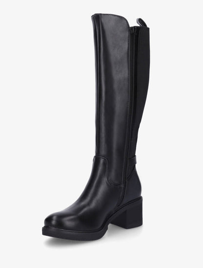 Bottes élastiquées à talon - Noir - 3