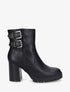 Bottines en simili à talon haut - Noir - 5