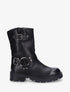 Bottines montantes en simili - Noir - 1