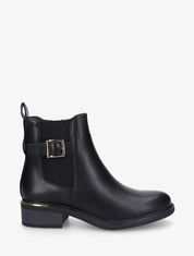 Bottines en simili style chelsea à boucle décorative - Noir - 1