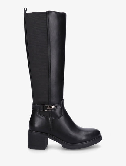 Bottes élastiquées à talon - Noir - 5