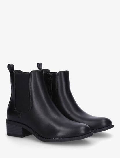 Bottines en simili style chelsea - Noir - 4