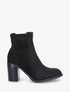 Bottines en suédine à talon haut - Noir - 1