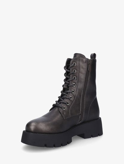 Bottines montantes en simili - Anthracite - 3