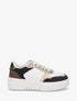 Sneakers à plateforme et languette irisée - Noir - 5