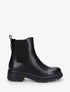 Bottines unies élastiquées à empiècement métal - Noir - 1