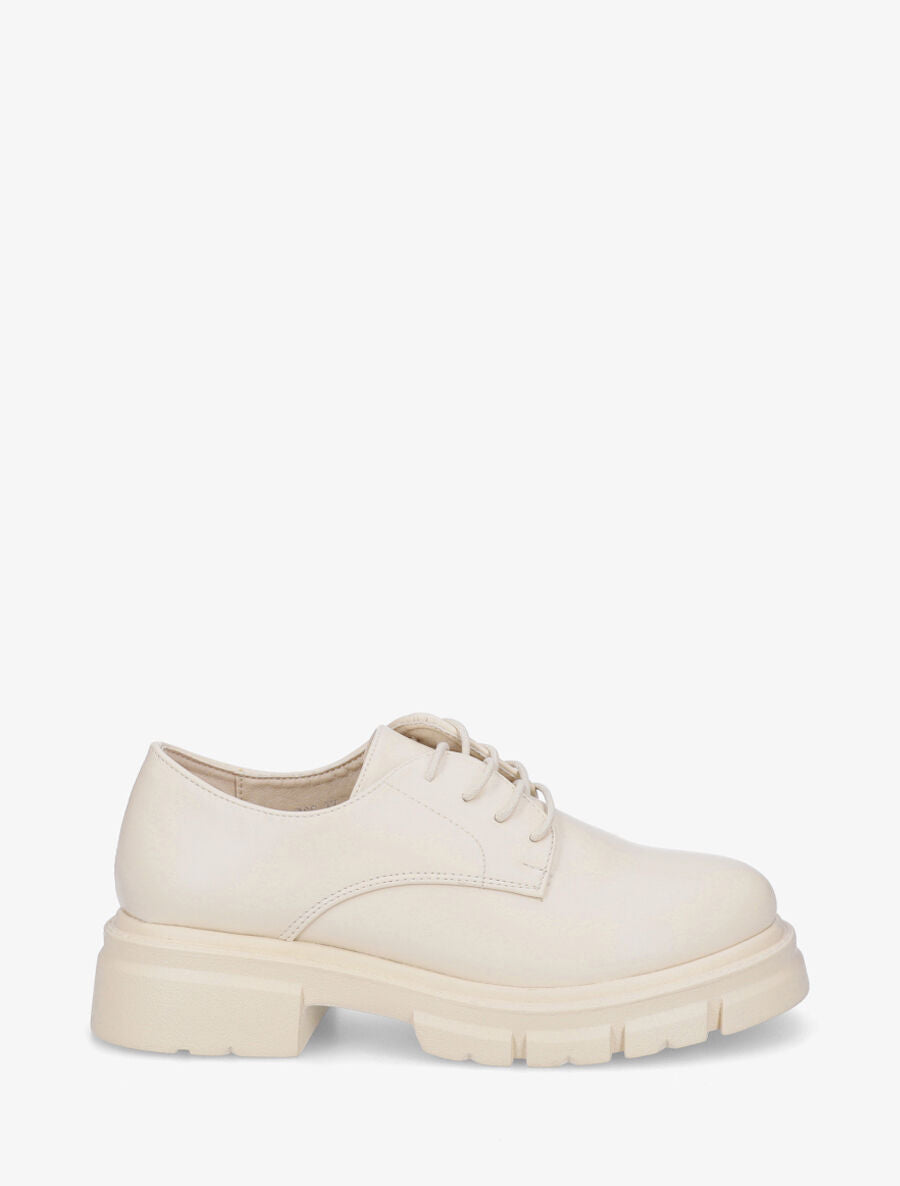 Derbies unies en simili - Beige - 5