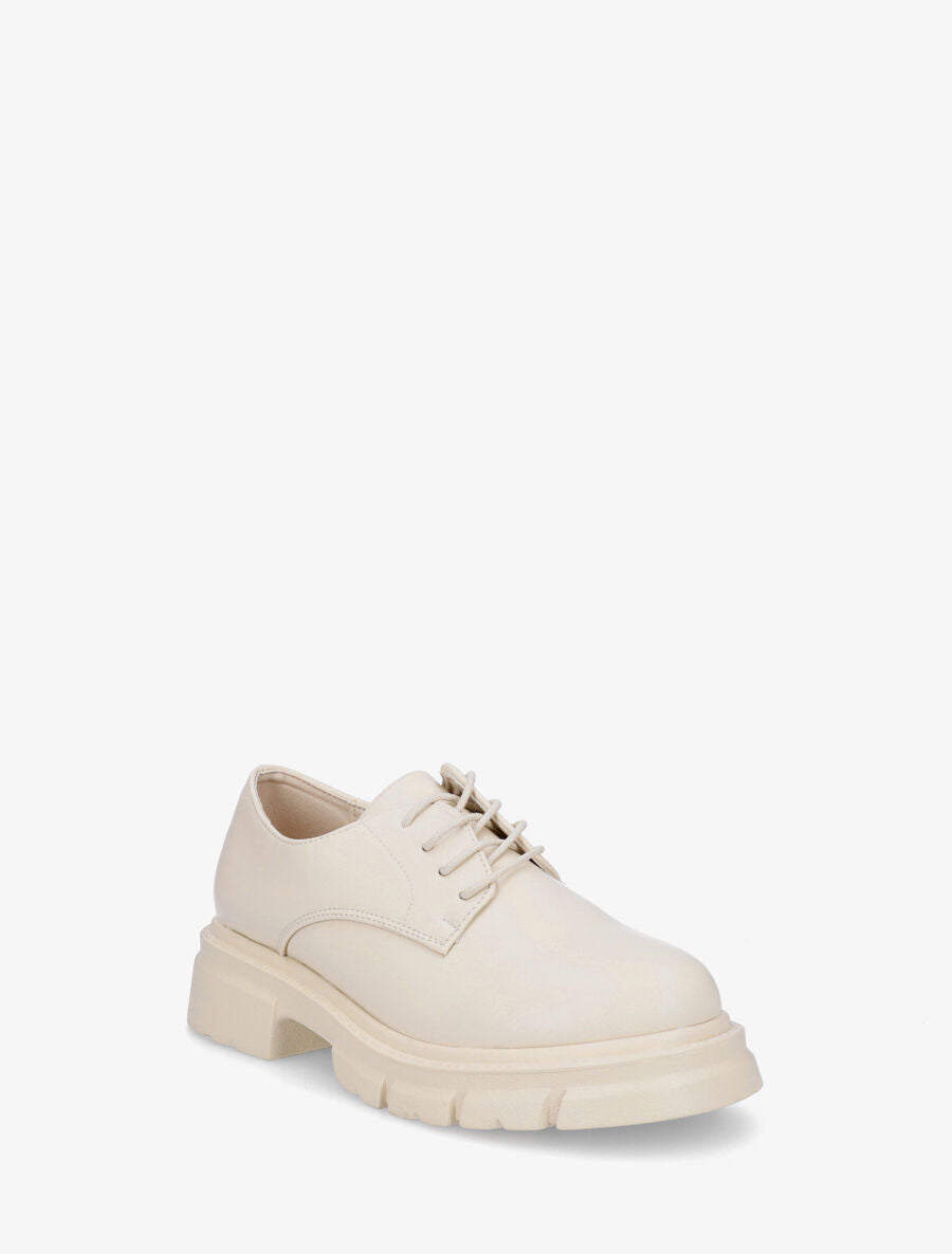 Derbies unies en simili - Beige - 2