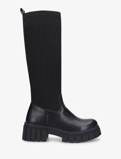Bottes style chaussettes - Noir - 1