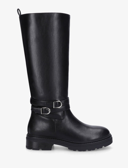 Bottes unies en simili - Noir - 5