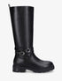 Bottes unies en simili - Noir - 5