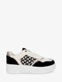 Sneakers en simili à imprimé graphique irisé - Noir - 1