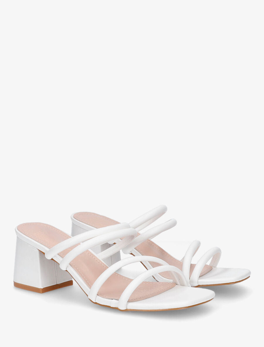 Mules à talon et multibrides - Blanc - 4