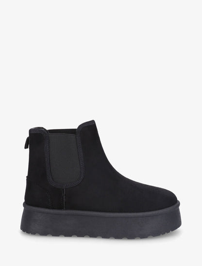 Bottines fourrées à bande élastiquée - Noir - 5