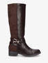 Bottes unies bi-matière - Marron - 1