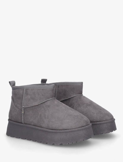 Bottines basses à interieur fourré - Gris - 4