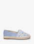 Espadrilles plates en suédine et dentelle - Bleu ciel - 5