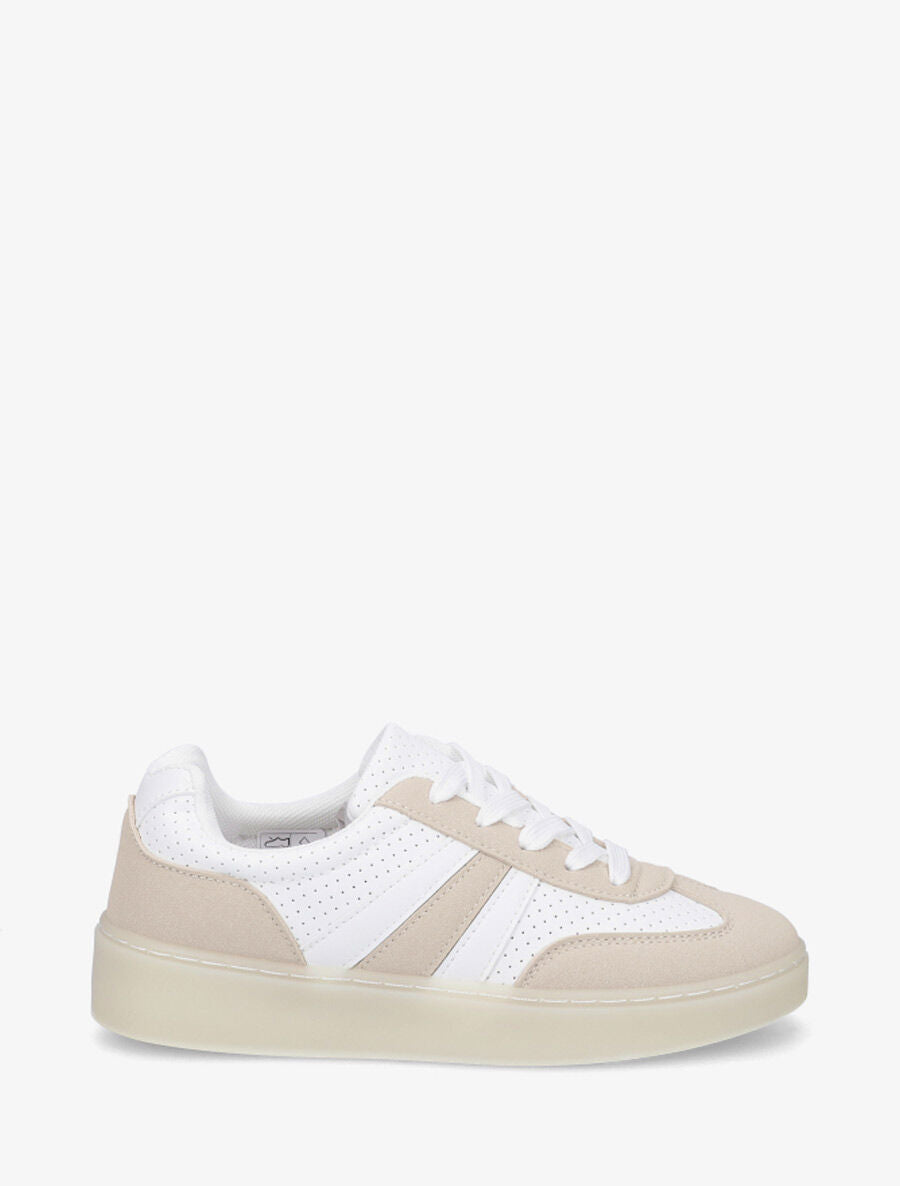 Baskets bimatière perforées - Beige - 1