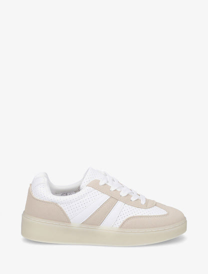 Baskets bimatière perforées - Beige - 1