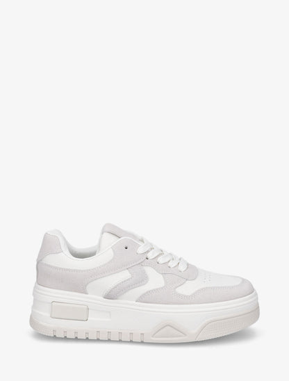 Sneakers à plateforme - Beige - 1