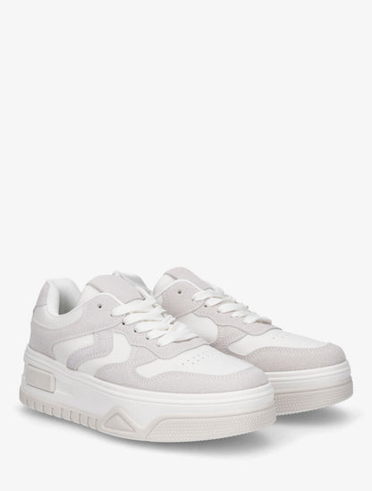 Sneakers à plateforme - Beige - 4