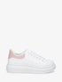 Sneakers classiques à contrefort contrastant - Blanc/rose - 1
