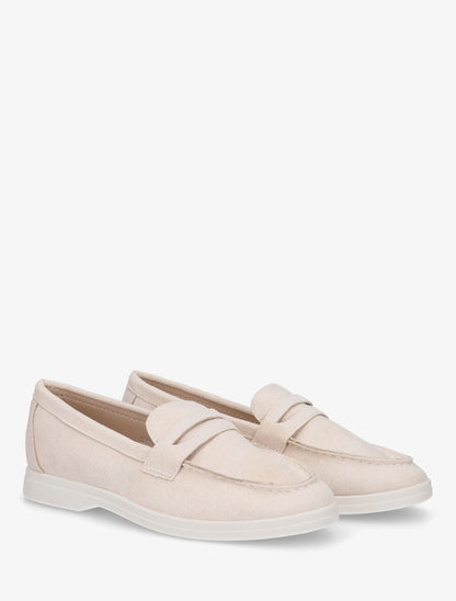 Mocassins en suédine - Beige - 4