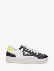 Sneakers en simili à détail pailleté - Noir - 5