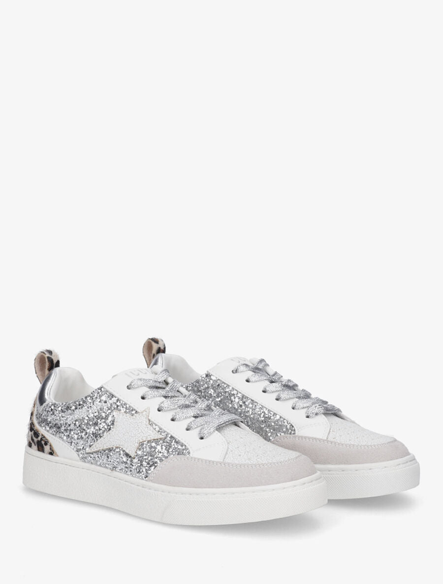 Sneakers plates étoile stylisé - Argent - 4